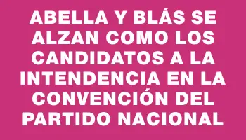 Abella y Blás se alzan como los candidatos a la Intendencia en la Convención del Partido Nacional