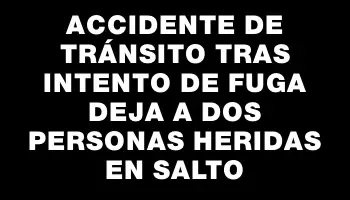 Accidente de tránsito tras intento de fuga deja a dos personas heridas en Salto