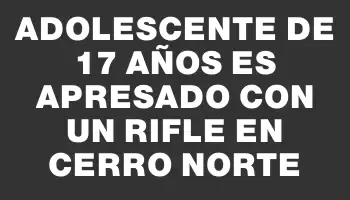 Adolescente de 17 años es apresado con un rifle en Cerro Norte