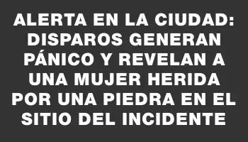 Alerta en la ciudad: disparos generan pánico y revelan a una mujer herida por una piedra en el sitio del incidente