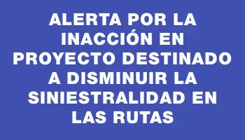 Alerta por la inacción en proyecto destinado a disminuir la siniestralidad en las rutas