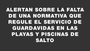 Alertan sobre la falta de una normativa que regule el servicio de guardavidas en las playas y piscinas de Salto