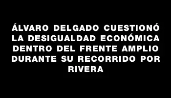 Álvaro Delgado cuestionó la desigualdad económica dentro del Frente Amplio durante su recorrido por Rivera