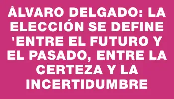 Álvaro Delgado: La elección se define 