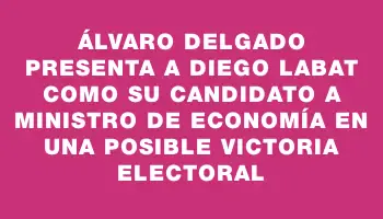 Álvaro Delgado presenta a Diego Labat como su candidato a ministro de Economía en una posible victoria electoral