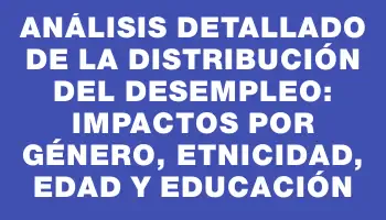 Análisis detallado de la distribución del desempleo: impactos por género, etnicidad, edad y educación