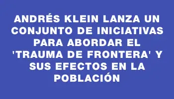 Andrés Klein lanza un conjunto de iniciativas para abordar el 