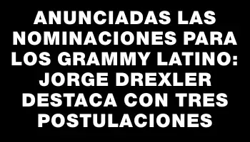 Anunciadas las nominaciones para los Grammy Latino: Jorge Drexler destaca con tres postulaciones