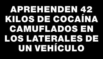 Aprehenden 42 kilos de cocaína camuflados en los laterales de un vehículo