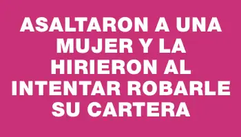 Asaltaron a una mujer y la hirieron al intentar robarle su cartera