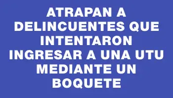 Atrapan a delincuentes que intentaron ingresar a una Utu mediante un boquete