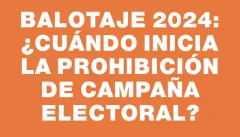 Balotaje 2024: ¿Cuándo inicia la prohibición de campaña electoral?