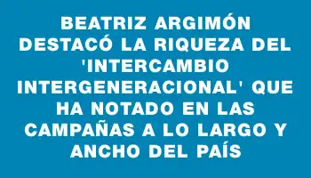 Beatriz Argimón destacó la riqueza del 