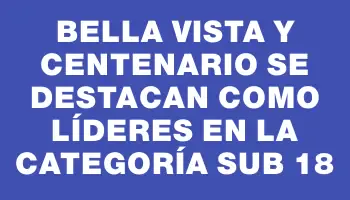 Bella Vista y Centenario se destacan como líderes en la categoría Sub 18