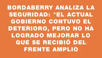 Bordaberry analiza la seguridad: 