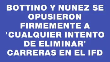 Bottino y Núñez se opusieron firmemente a “cualquier intento de eliminar” carreras en el Ifd