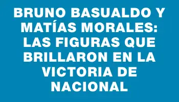 Bruno Basualdo y Matías Morales: las figuras que brillaron en la victoria de Nacional