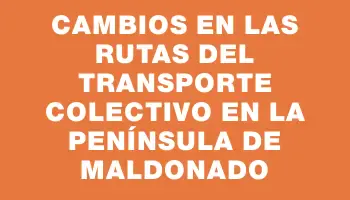 Cambios en las rutas del transporte colectivo en la Península de Maldonado