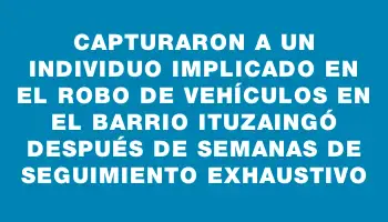 Capturaron a un individuo implicado en el robo de vehículos en el Barrio Ituzaingó después de semanas de seguimiento exhaustivo