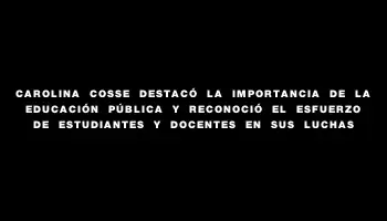 Carolina Cosse destacó la importancia de la educación pública y reconoció el esfuerzo de estudiantes y docentes en sus luchas