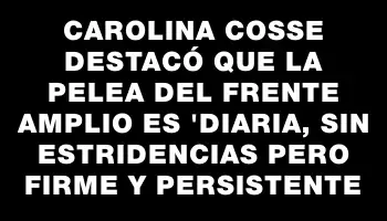 Carolina Cosse destacó que la pelea del Frente Amplio es 