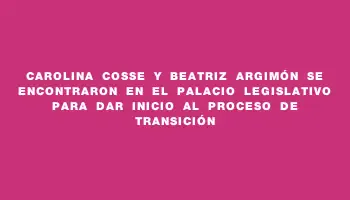 Carolina Cosse y Beatriz Argimón se encontraron en el Palacio Legislativo para dar inicio al proceso de transición