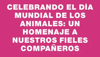 Celebrando el Día Mundial de los Animales: Un homenaje a nuestros fieles compañeros