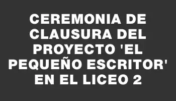 Ceremonia de clausura del proyecto 