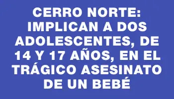 Cerro Norte: implican a dos adolescentes, de 14 y 17 años, en el trágico asesinato de un bebé