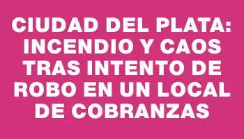Ciudad del Plata: incendio y caos tras intento de robo en un local de cobranzas