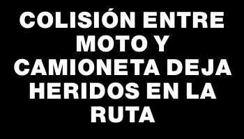 Colisión entre moto y camioneta deja heridos en la ruta