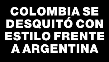 Colombia se desquitó con estilo frente a Argentina