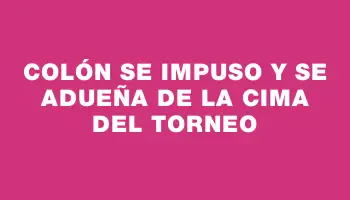 Colón se impuso y se adueña de la cima del torneo