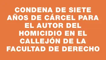 Condena de siete años de cárcel para el autor del homicidio en el callejón de la facultad de Derecho