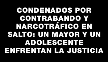 Condenados por contrabando y narcotráfico en Salto: Un mayor y un adolescente enfrentan la justicia