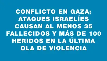 Conflicto en Gaza: ataques israelíes causan al menos 35 fallecidos y más de 100 heridos en la última ola de violencia