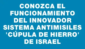 Conozca el funcionamiento del innovador sistema antimisiles 