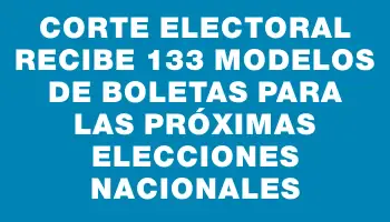 Corte Electoral recibe 133 modelos de boletas para las próximas Elecciones Nacionales