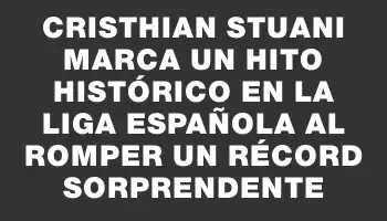 Cristhian Stuani marca un hito histórico en La Liga española al romper un récord sorprendente