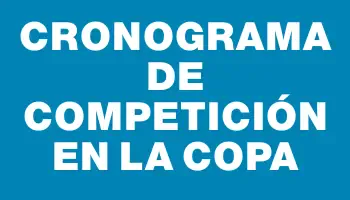 Cronograma De Competición En La Copa