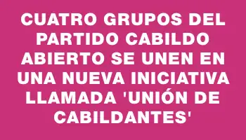 Cuatro grupos del partido Cabildo Abierto se unen en una nueva iniciativa llamada “Unión de Cabildantes”