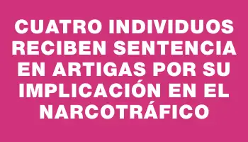 Cuatro individuos reciben sentencia en Artigas por su implicación en el narcotráfico