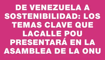 De Venezuela a sostenibilidad: los temas clave que Lacalle Pou presentará en la Asamblea de la Onu