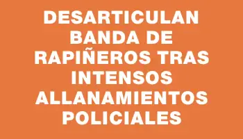 Desarticulan banda de rapiñeros tras intensos allanamientos policiales