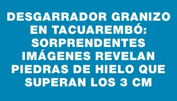 Desgarrador granizo en Tacuarembó: sorprendentes imágenes revelan piedras de hielo que superan los 3 cm