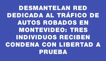 Desmantelan red dedicada al tráfico de autos robados en Montevideo: tres individuos reciben condena con libertad a prueba