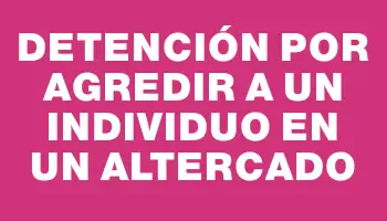 Detención por agredir a un individuo en un altercado