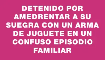 Detenido por amedrentar a su suegra con un arma de juguete en un confuso episodio familiar