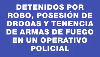 Detenidos por robo, posesión de drogas y tenencia de armas de fuego en un operativo policial