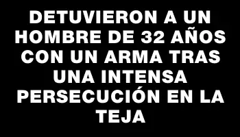 Detuvieron a un hombre de 32 años con un arma tras una intensa persecución en La Teja